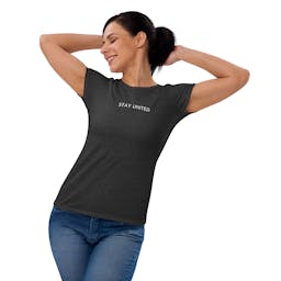 Women's short sleeve t-shirt - womens-fashion-fit-t-shirt-heather-dark-grey-front-2-653fd43a02214