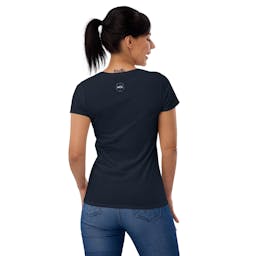 Women's short sleeve t-shirt - womens-fashion-fit-t-shirt-navy-back-653fd43a01c92