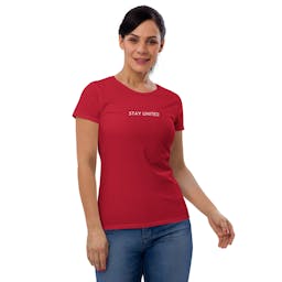 Women's short sleeve t-shirt - womens-fashion-fit-t-shirt-true-red-front-653fd43a0274e