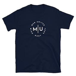 Men United Short-Sleeve Unisex T-Shirt 2 - unisex-basic-softstyle-t-shirt-navy-front-63f8f7b18ed78