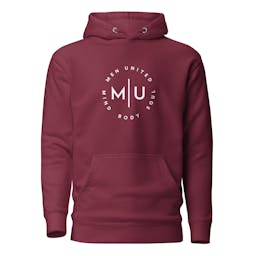 Men United Unisex Hoodie - unisex-premium-hoodie-maroon-front-63f8f9d7cbabb
