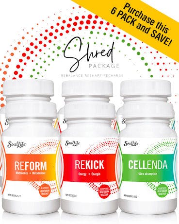 Get started with this 60-day bundle of great products and great savings by purchasing The Shred Pack from SoulLife.